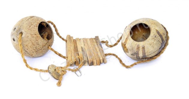 Benelux Двойной кокосовый домик, 24*13*12 см (Coconut house type 3)